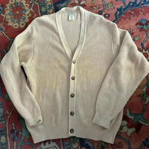 Vintage LL bean ribbed men’s oversized Cardigan button sweater Large
